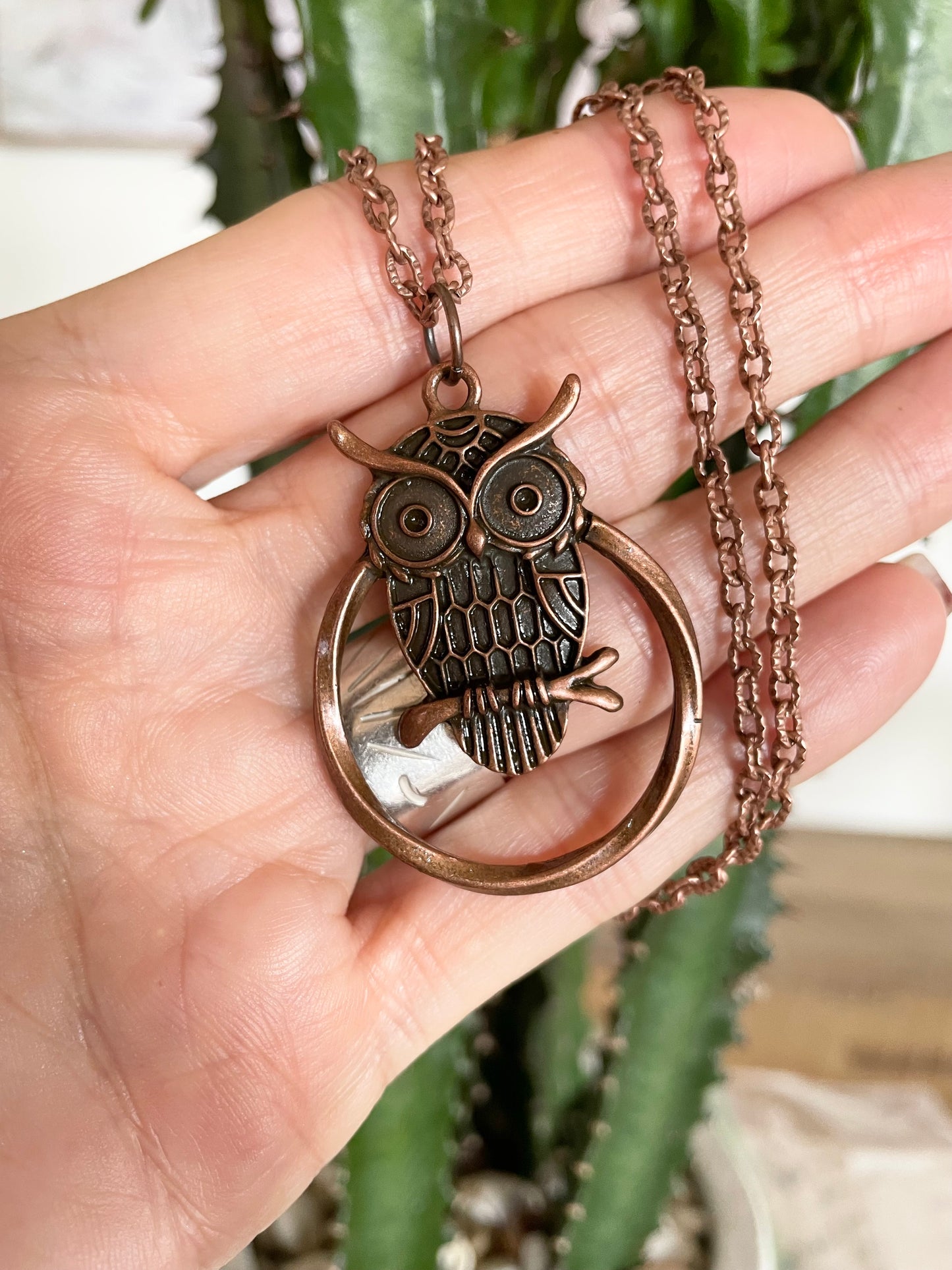 Copper Necklace - Wise Owl