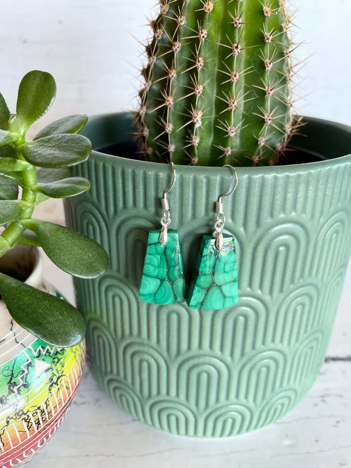 Sweetgrass Studio ~ Malachite Dangles