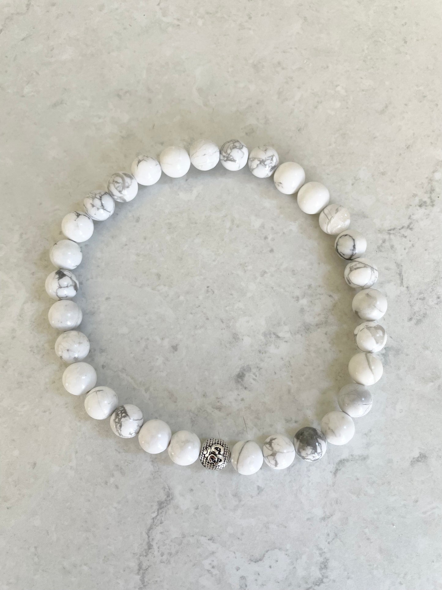 White Howlite Healing Anklet