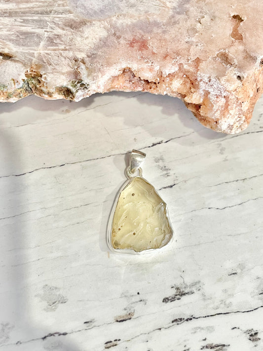 Libyan Desert Glass Raw Pendant