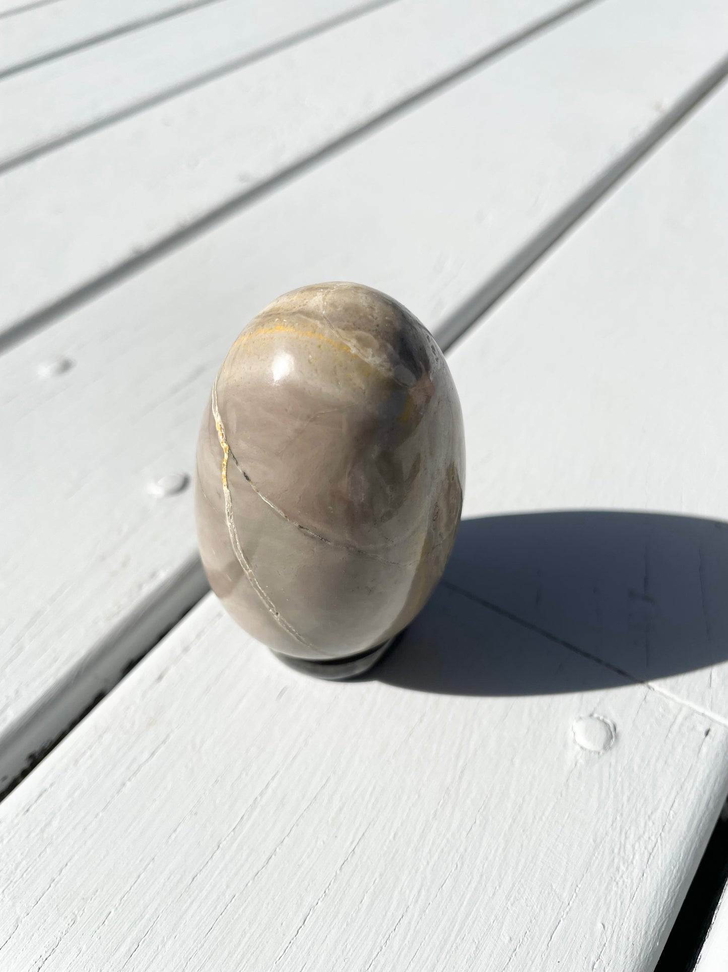 Bumble Bee Jasper Egg with holder