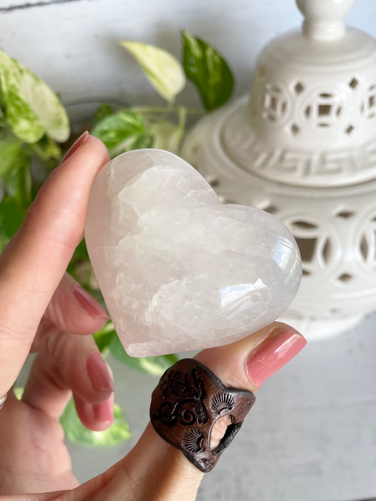 Rose Quartz Heart