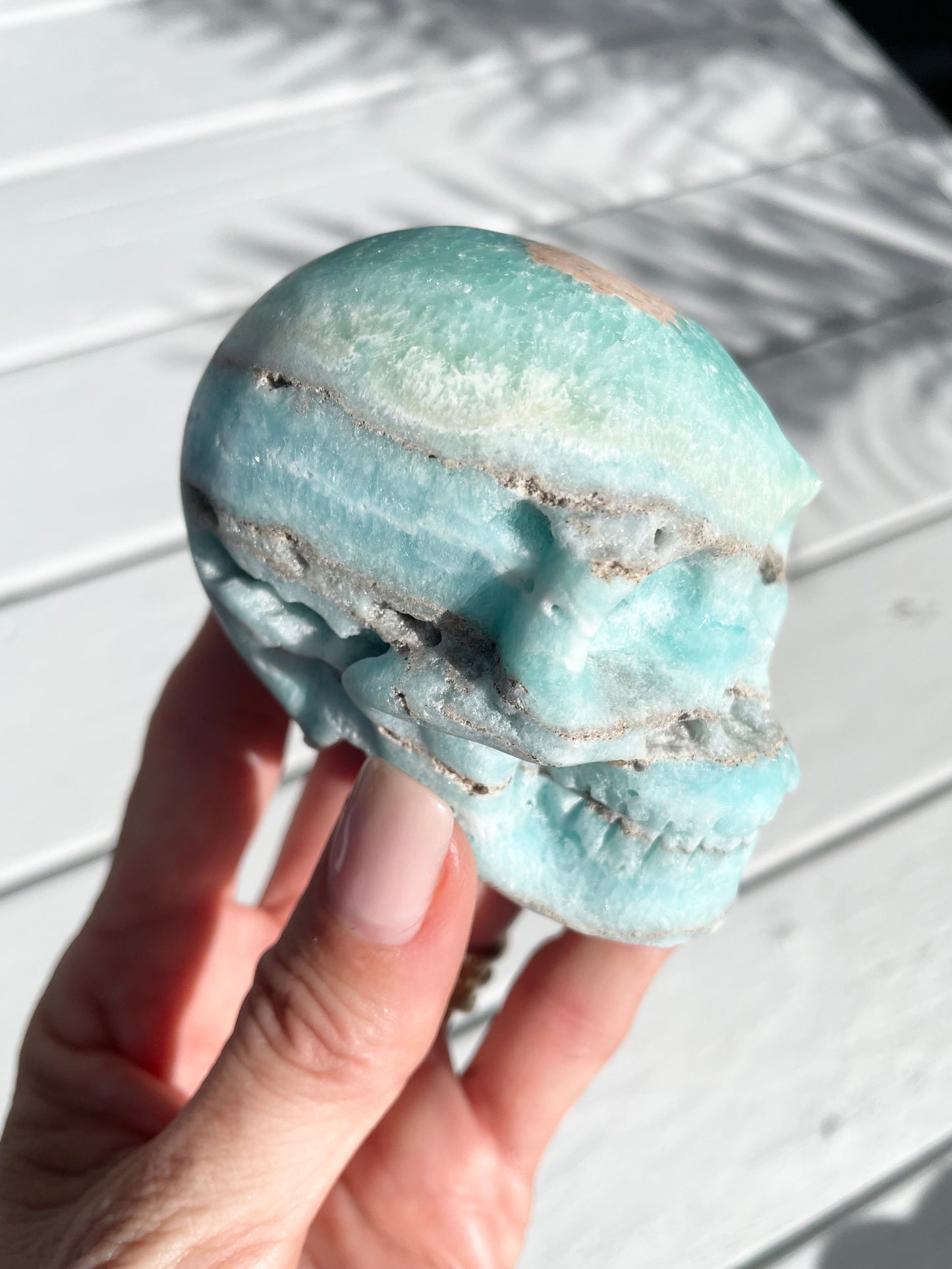 Hemimorphite Skull