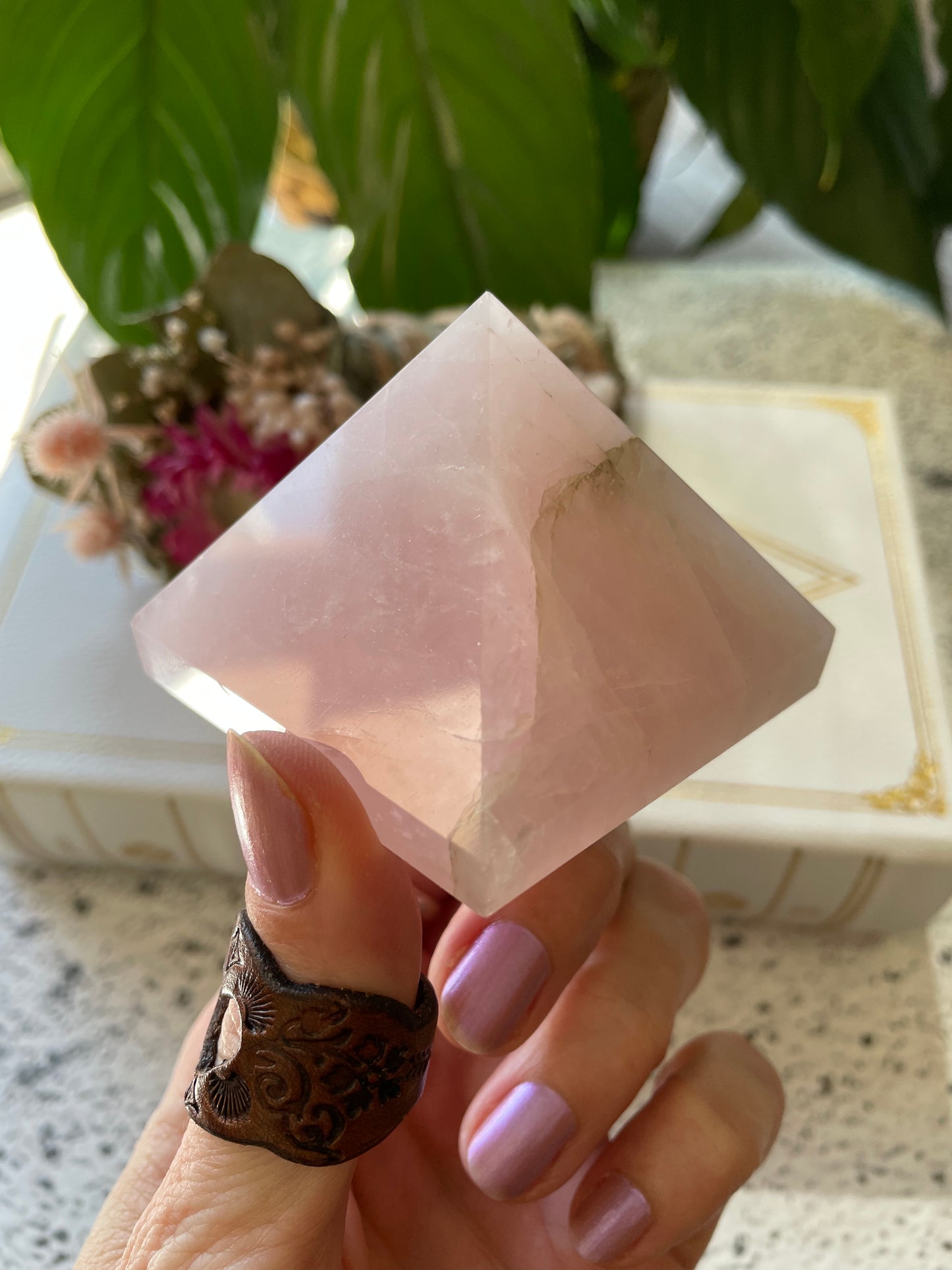 Rose Quartz Pyramid