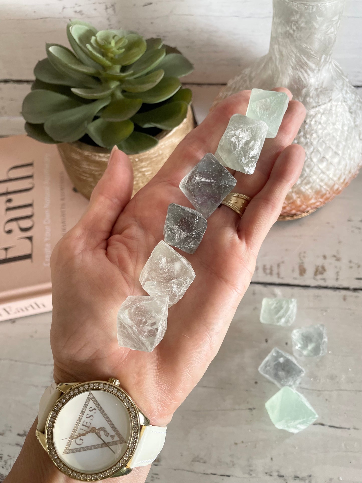 Intuitively Chosen ~ Rainbow Fluorite Octahedron