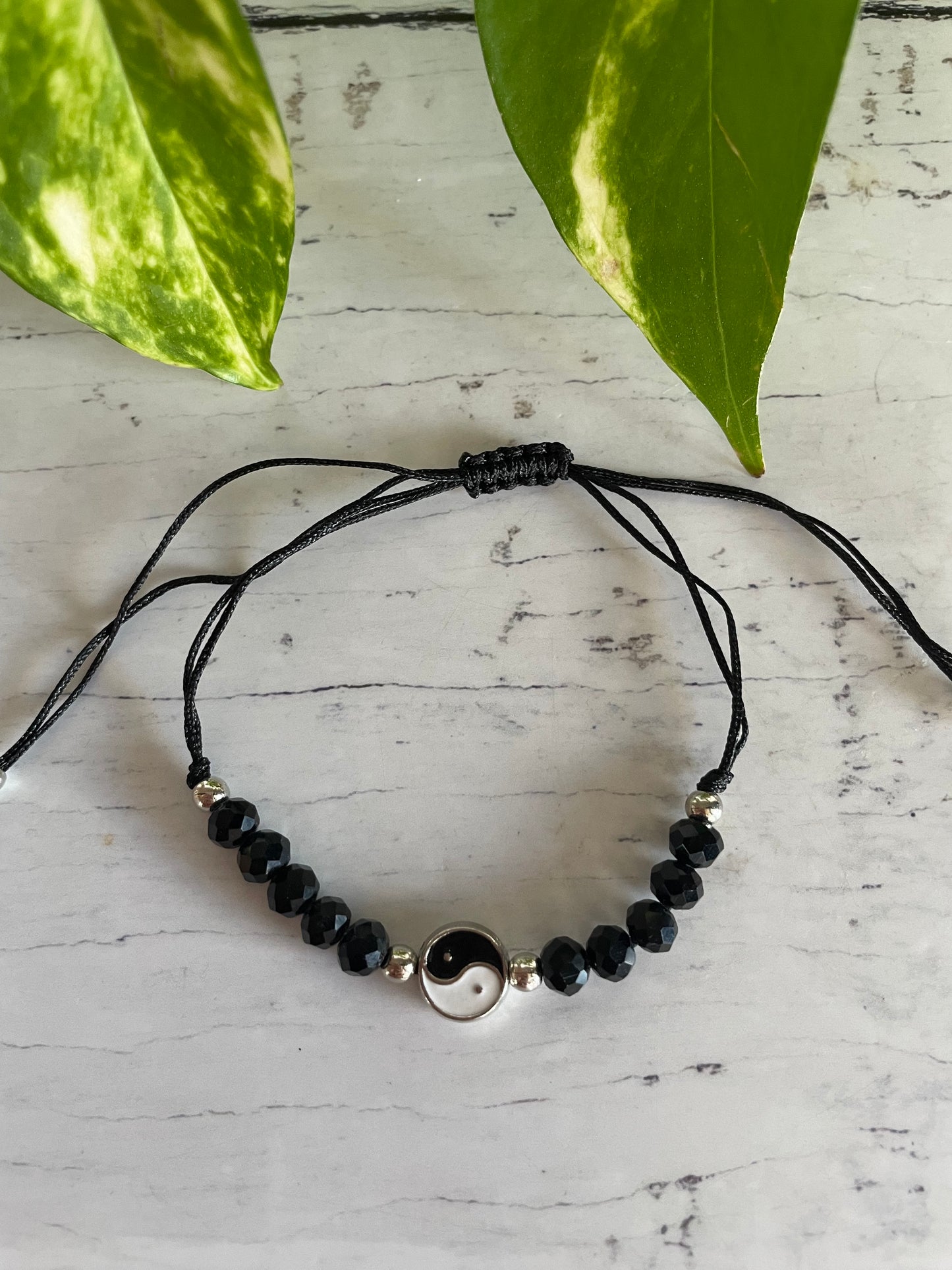 Macrame Black Bracelet ~ YING YANG