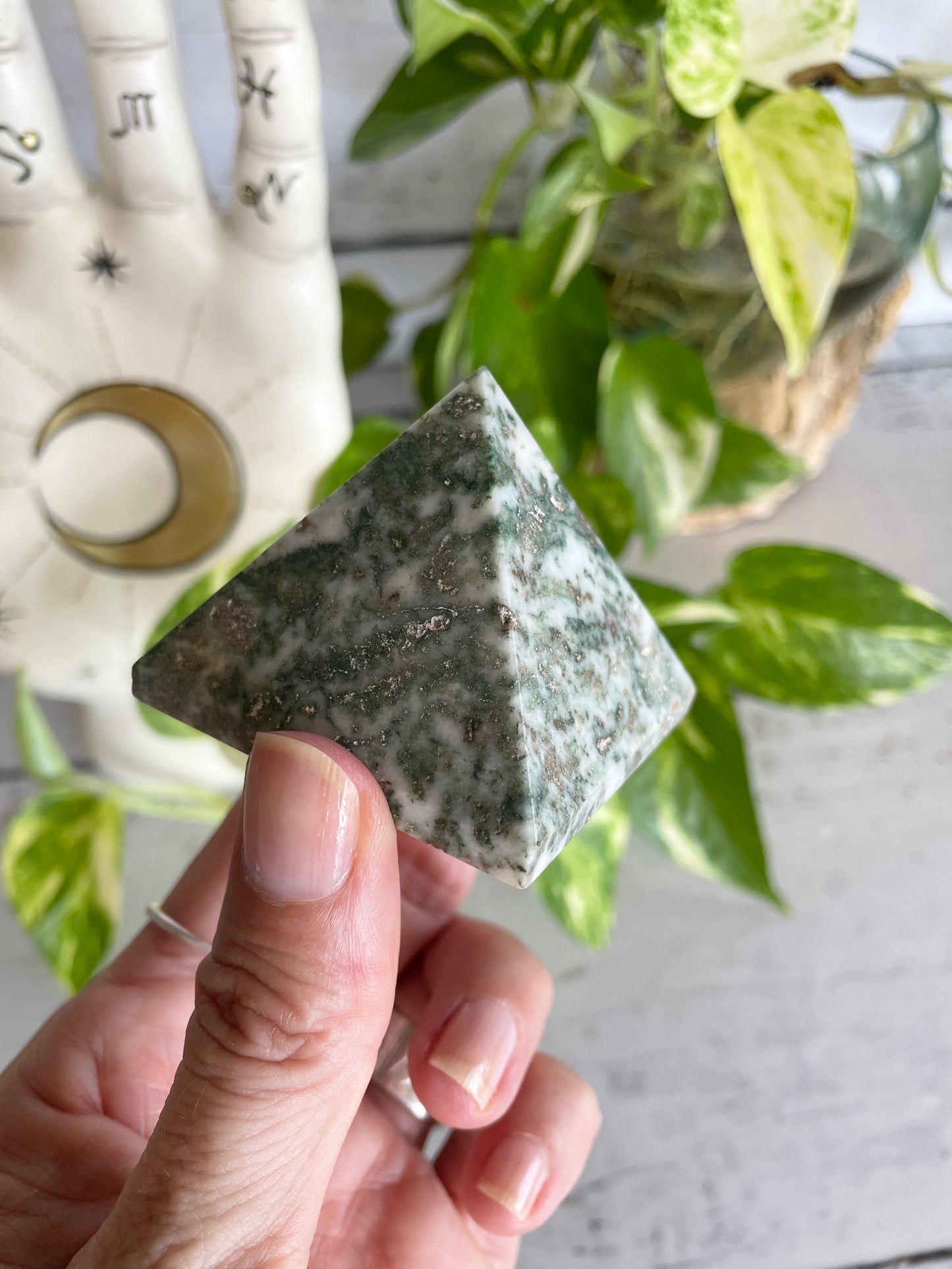 Tree Agate Pyramid