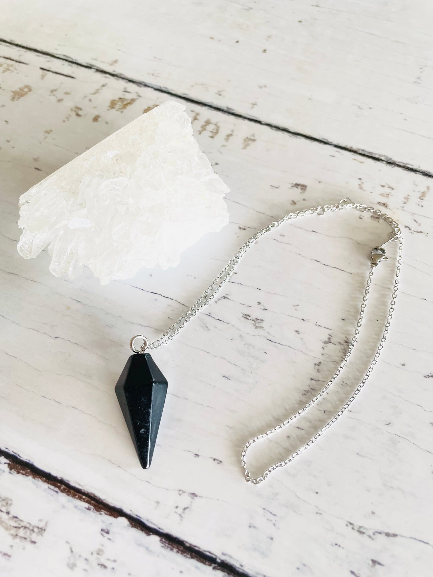 Black Obsidian Pendulum Necklace