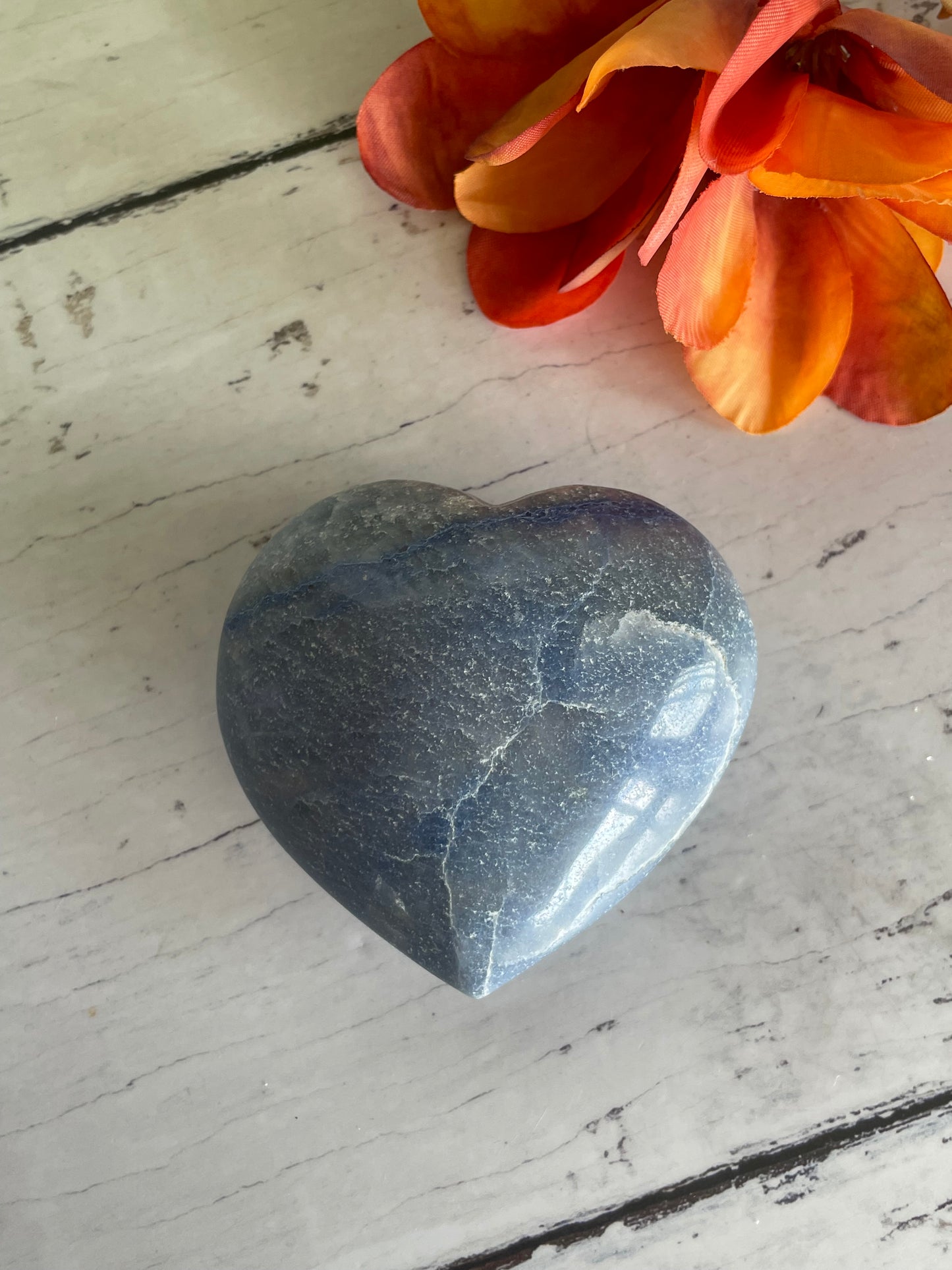 Blue Quartz Heart