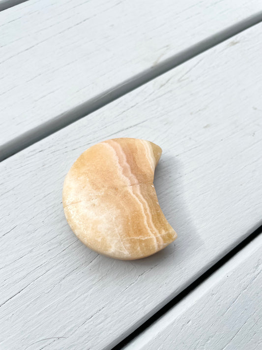 Orange Calcite Moon