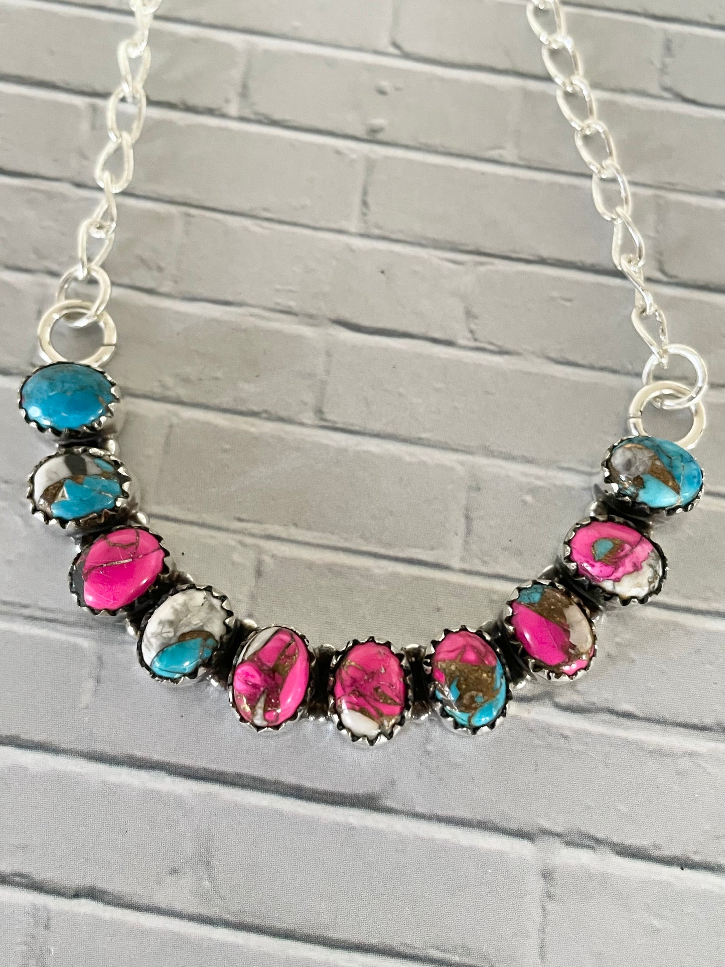 Cotton Candy Kingman Turquoise Necklace