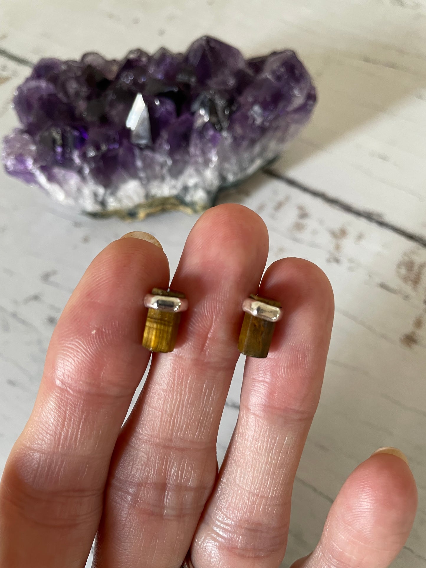 Tigers Eye Studs