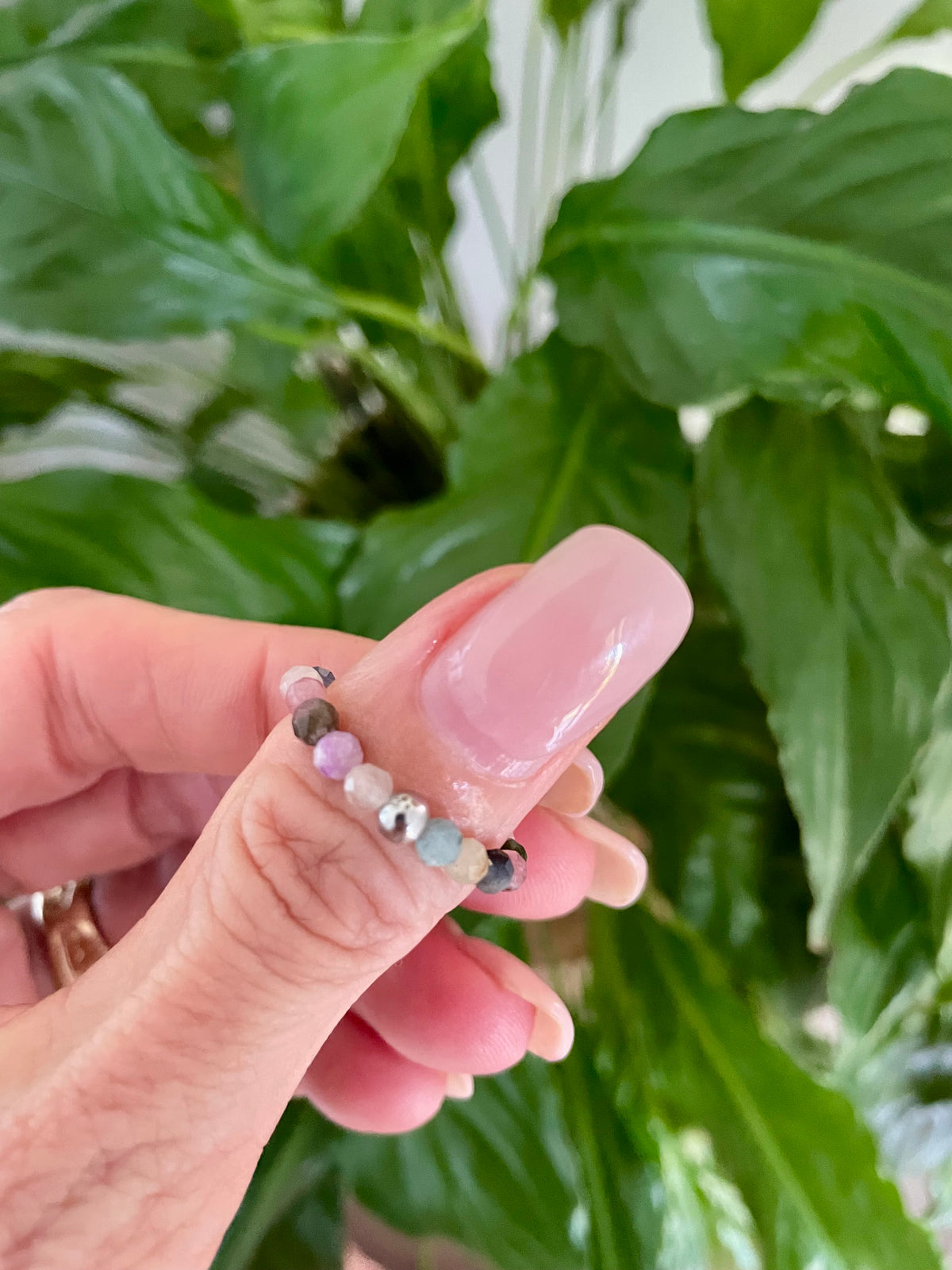 Faceted Multi Tourmaline Ring size 6-9