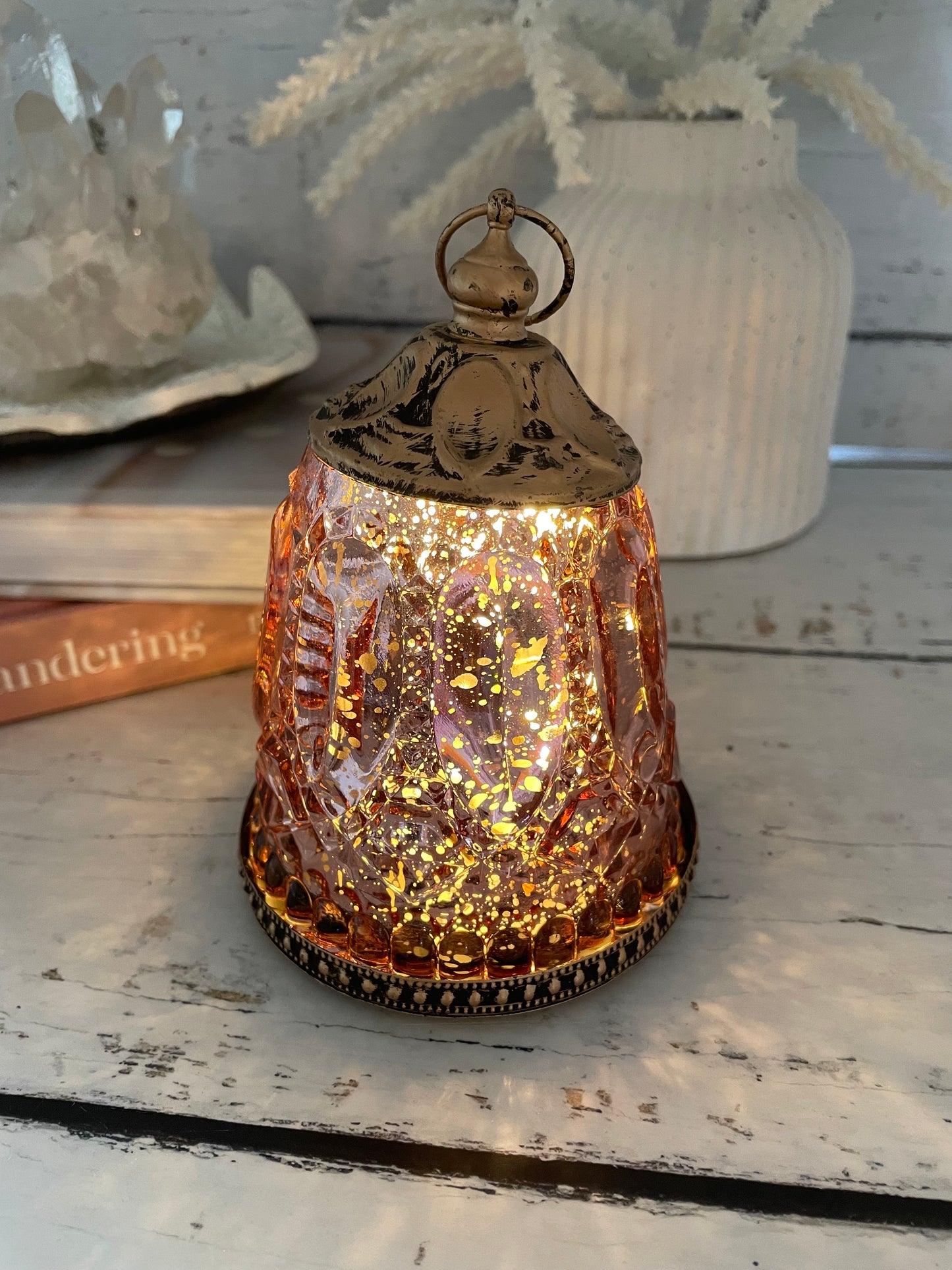 Vintage Punch LED Lantern
