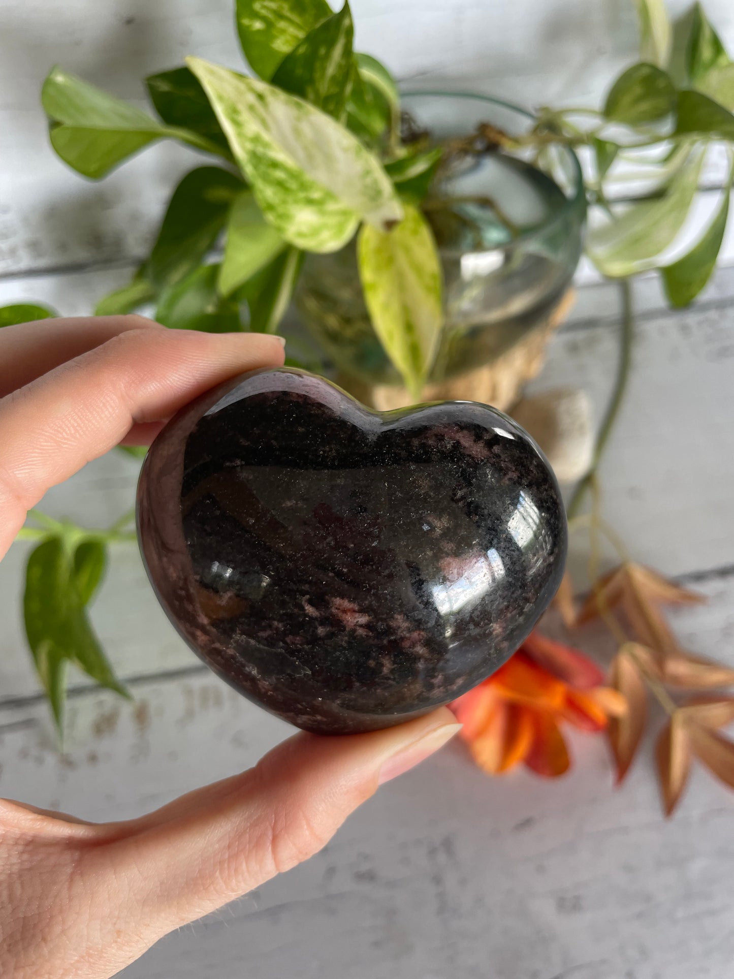 Rhodonite Heart