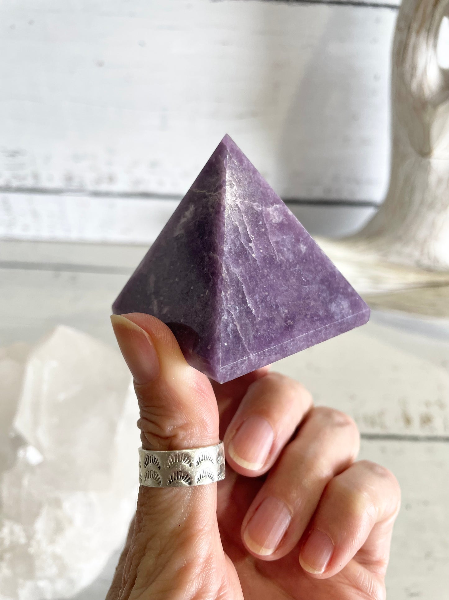 Lepidolite Pyramid