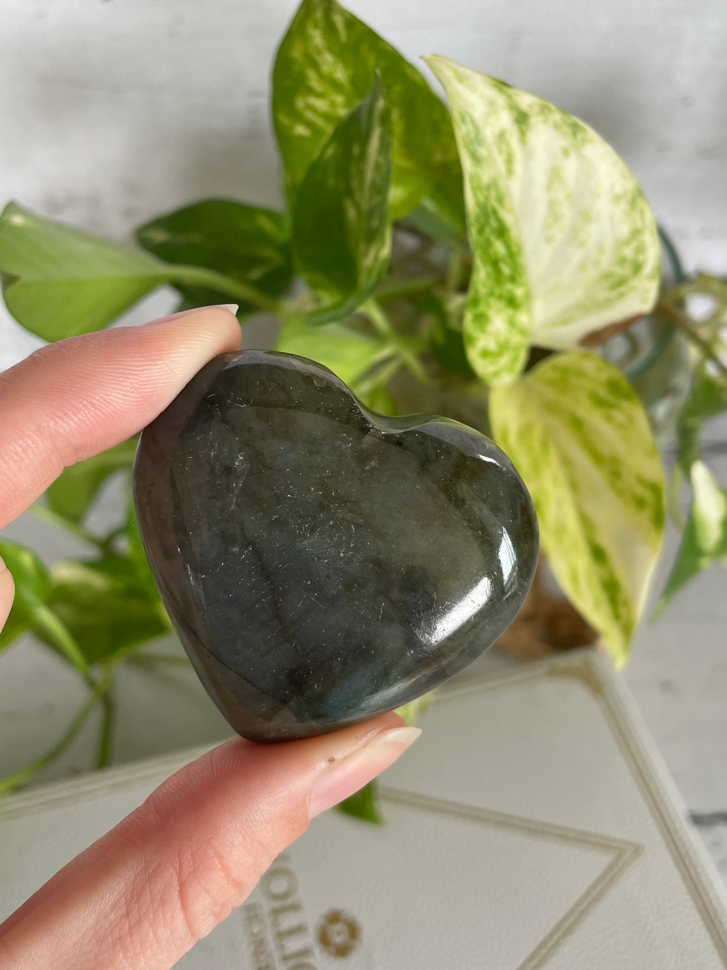 Labradorite Heart