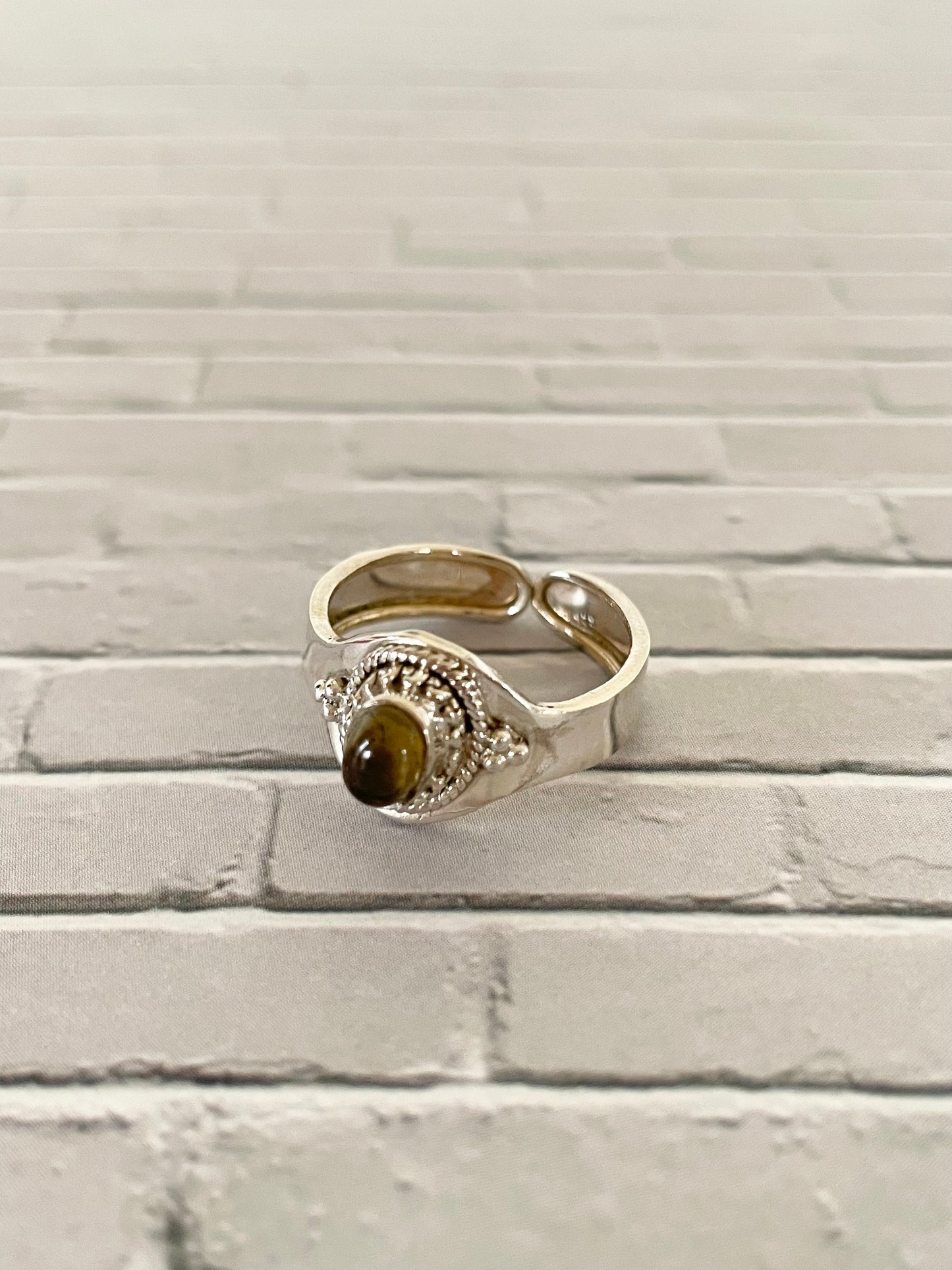 Green Tourmaline Ring - adjustable 6-10