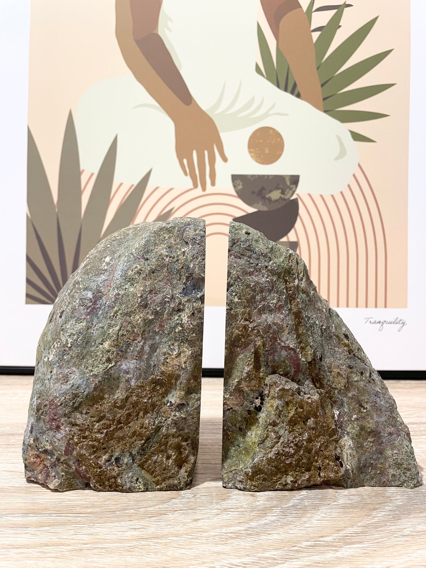 Agate Geode Book Ends ~ Grey