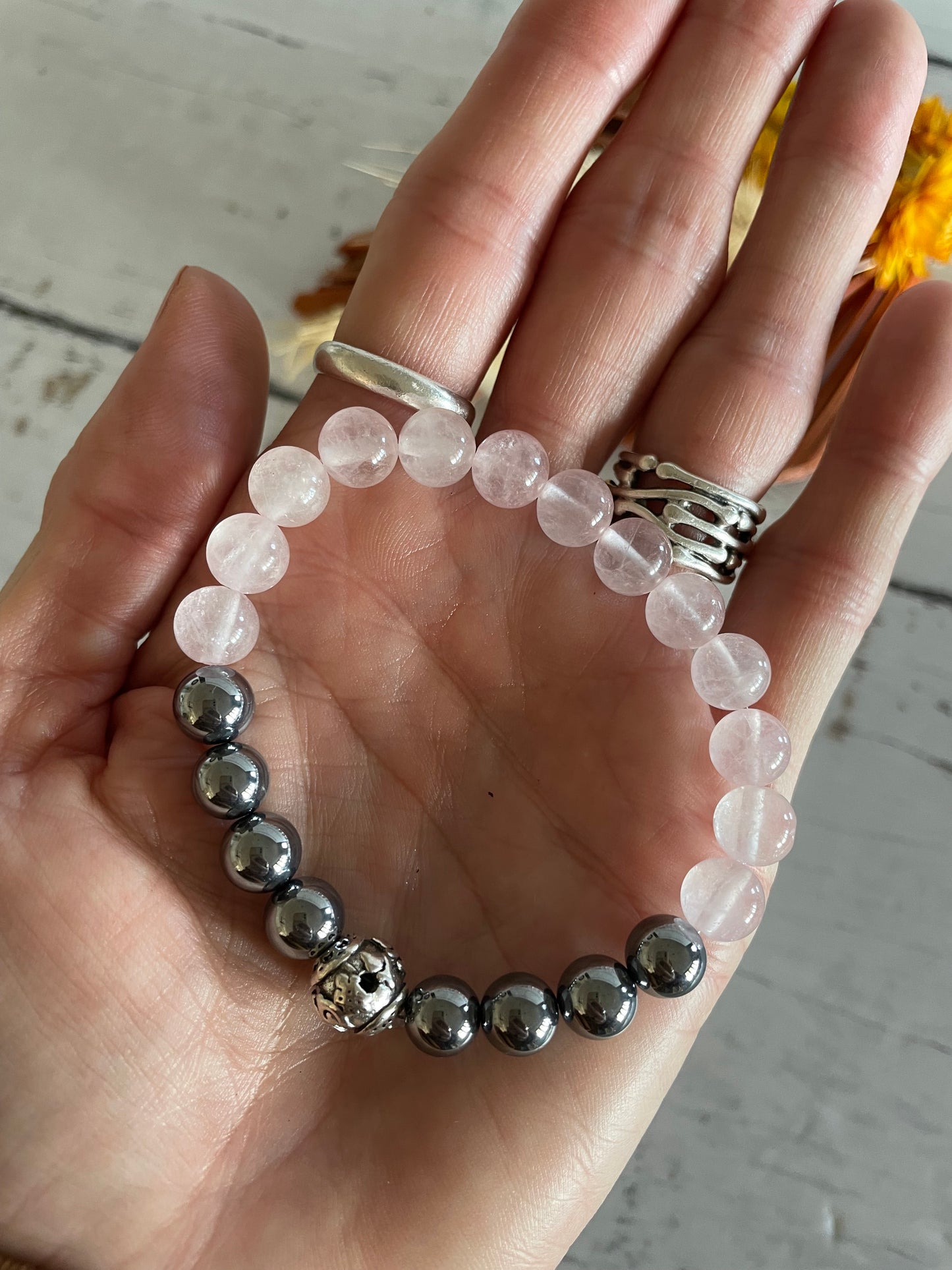 Terahertz & Rose Quartz Healing Bracelet ~ Big Love