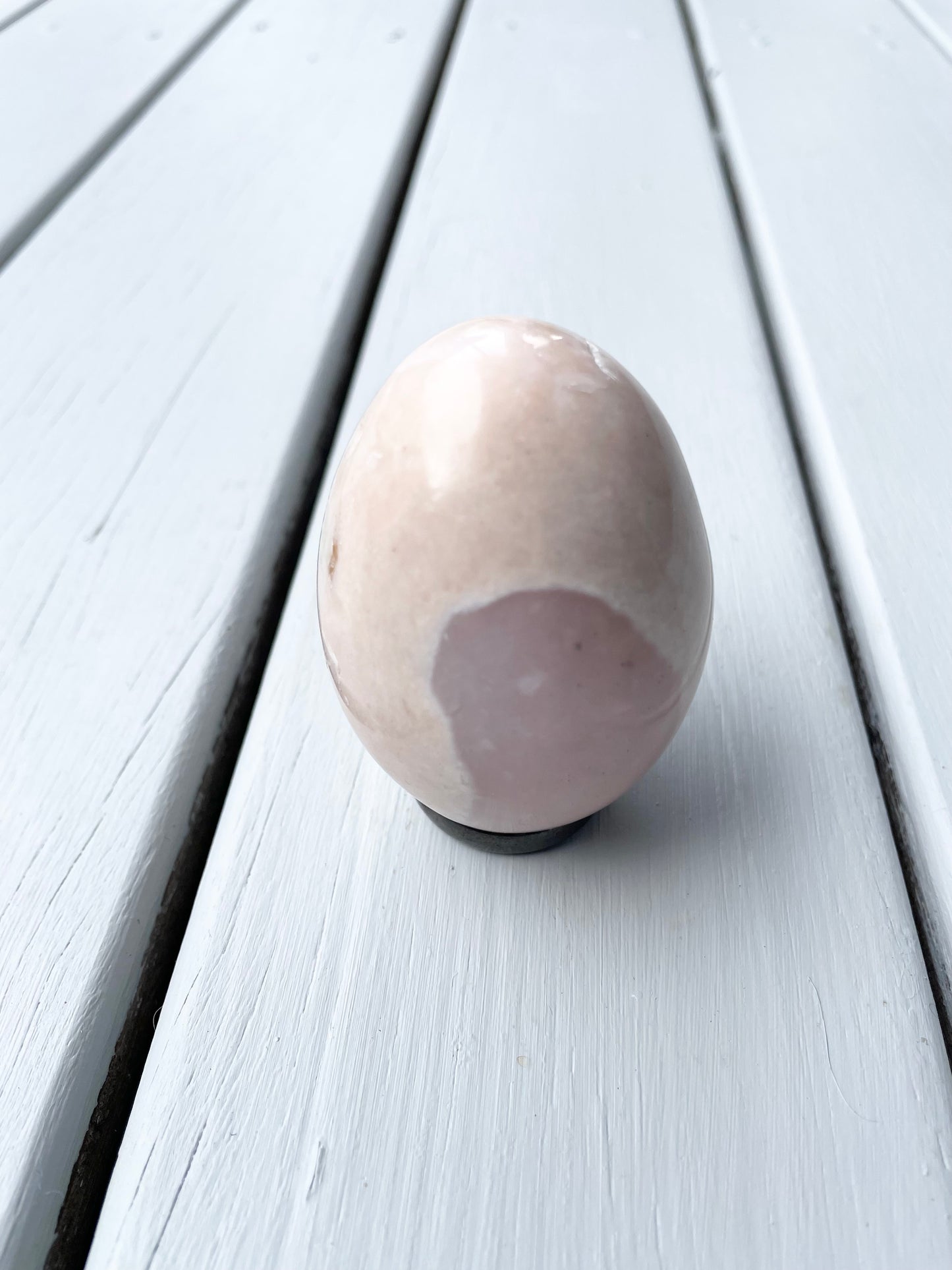 Pink Opal Egg with holder
