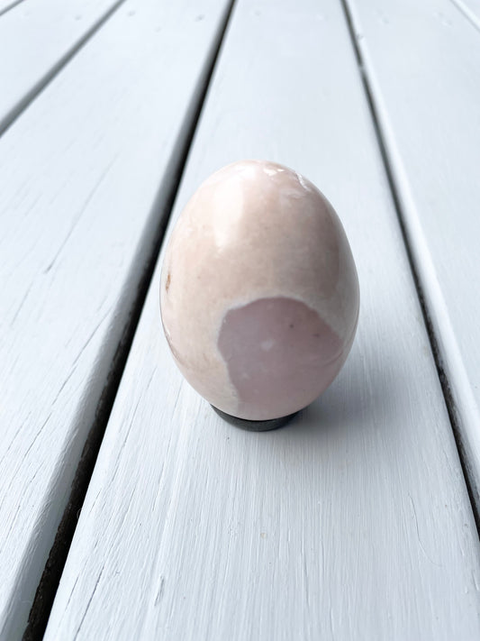 Pink Opal Egg with holder