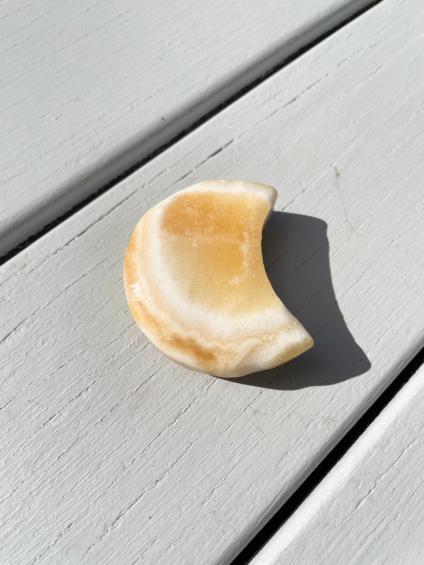 Orange Calcite Moon