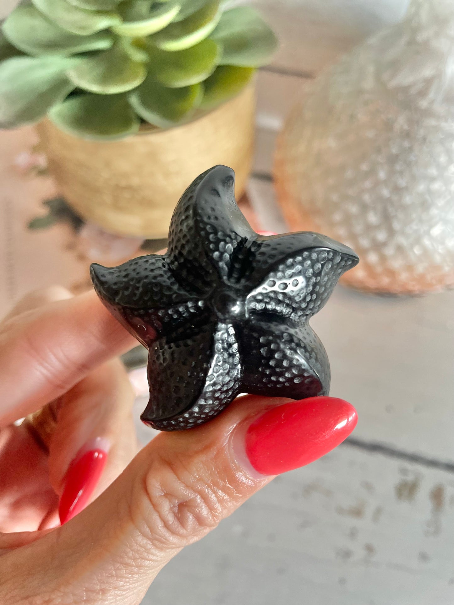Sea Star ~ Black Obsidian