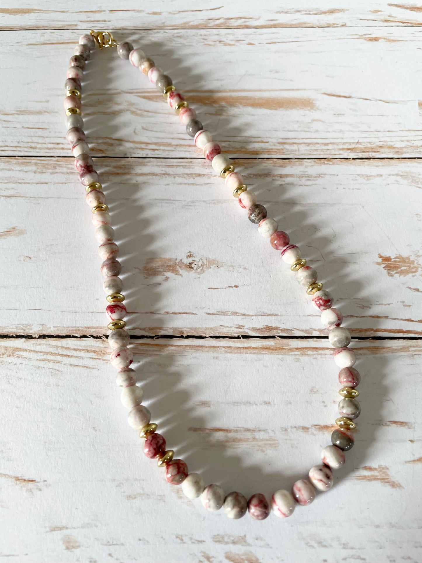 Cinnabar Gold Necklace - Made by Wayne