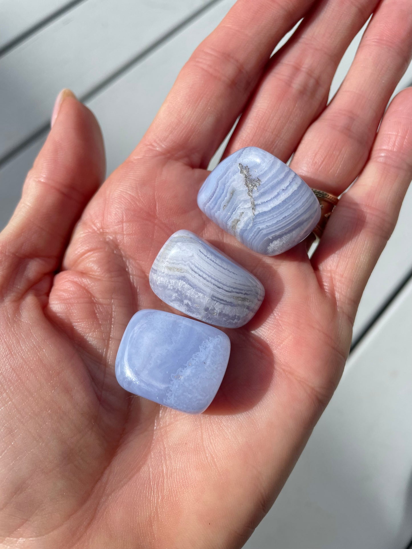 Blue Lace Agate Tumble Stones