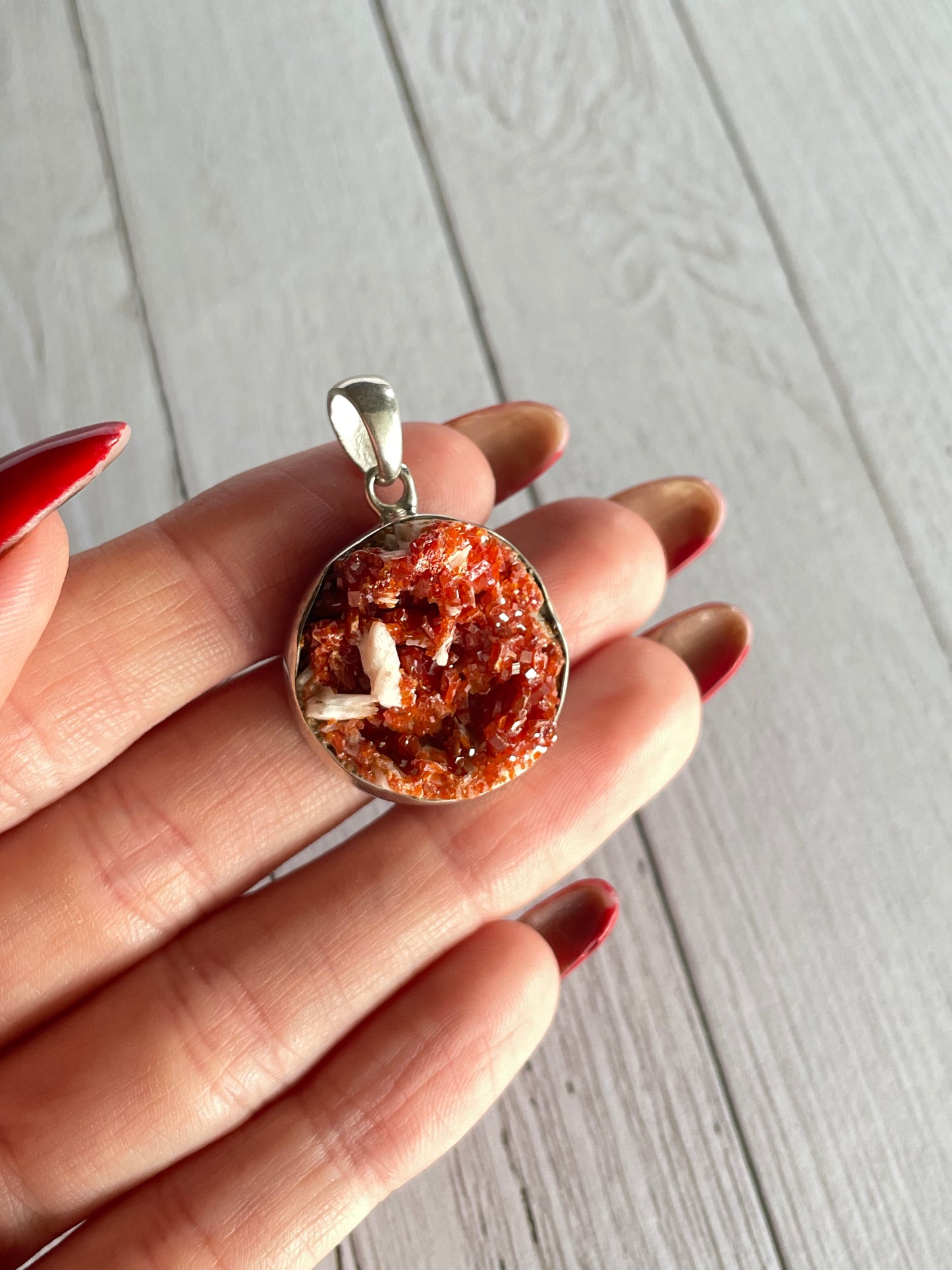 Johnstonite /Vanadinite Raw Pendant