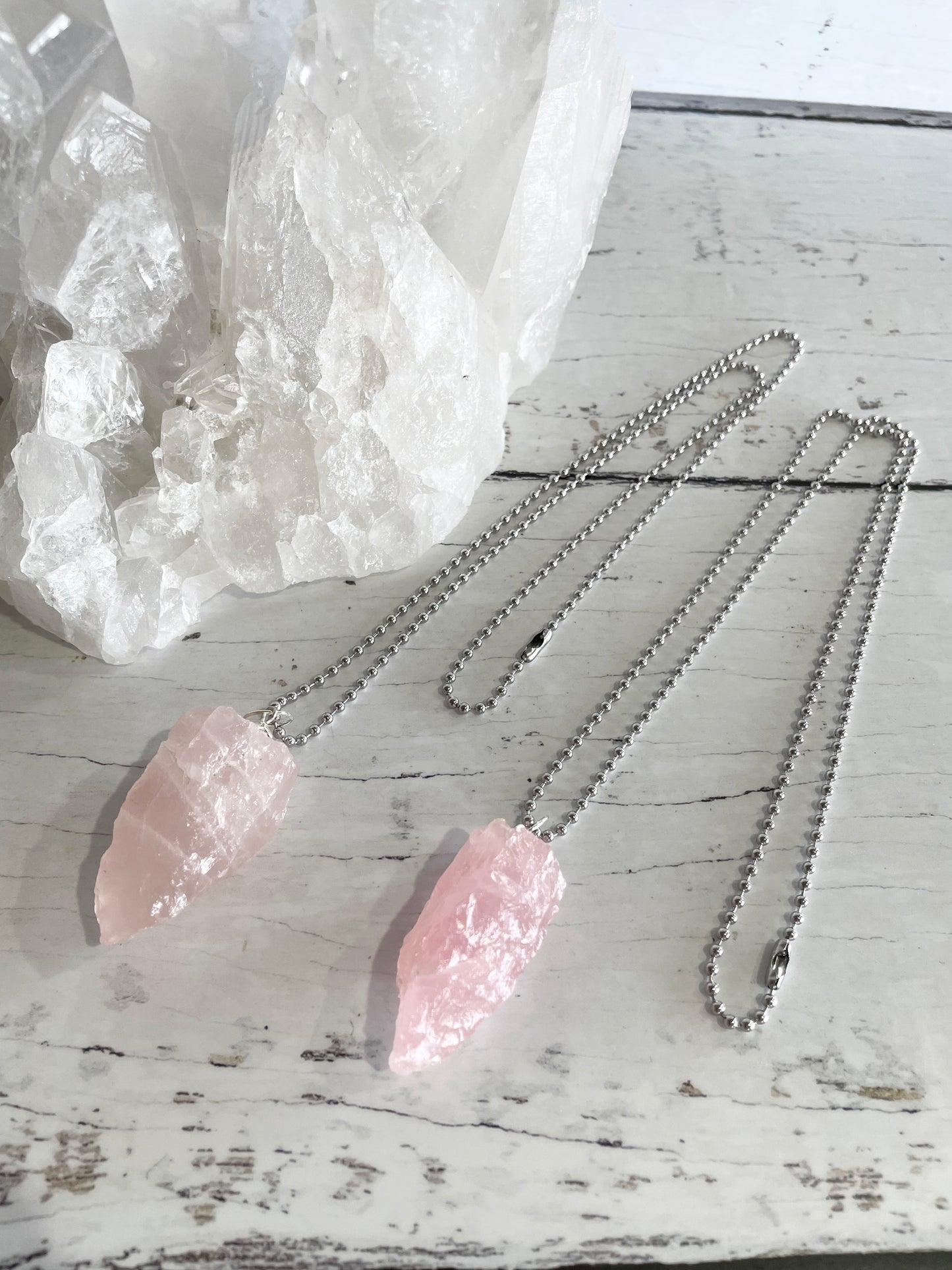 Rose Quartz Pendulum Necklace