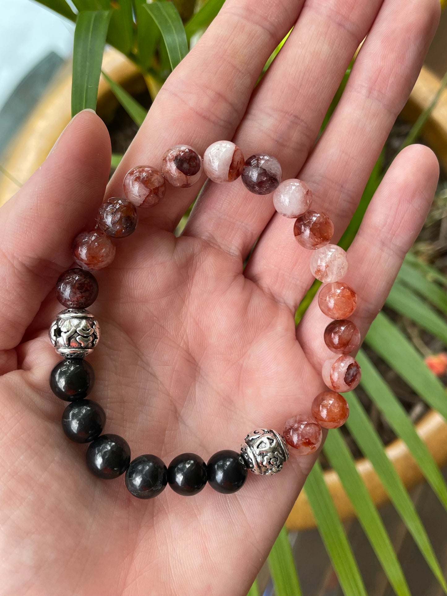 Shungite & Fire Quartz Healing Bracelet ~ VISION