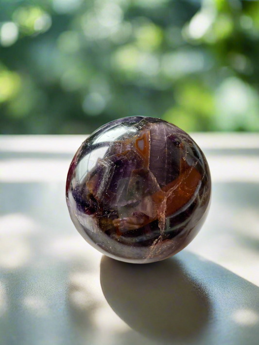 Chevron Dream Amethyst Sphere Includes Holder