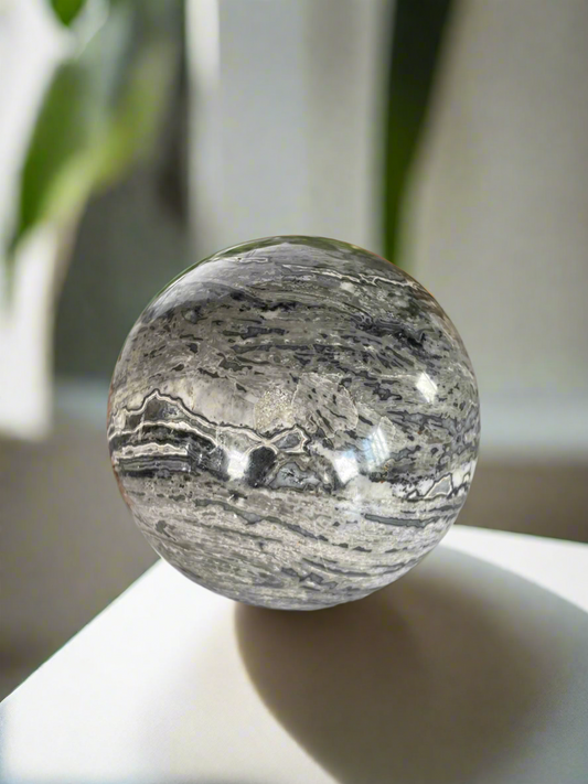 Picasso Jasper Sphere Includes Holder
