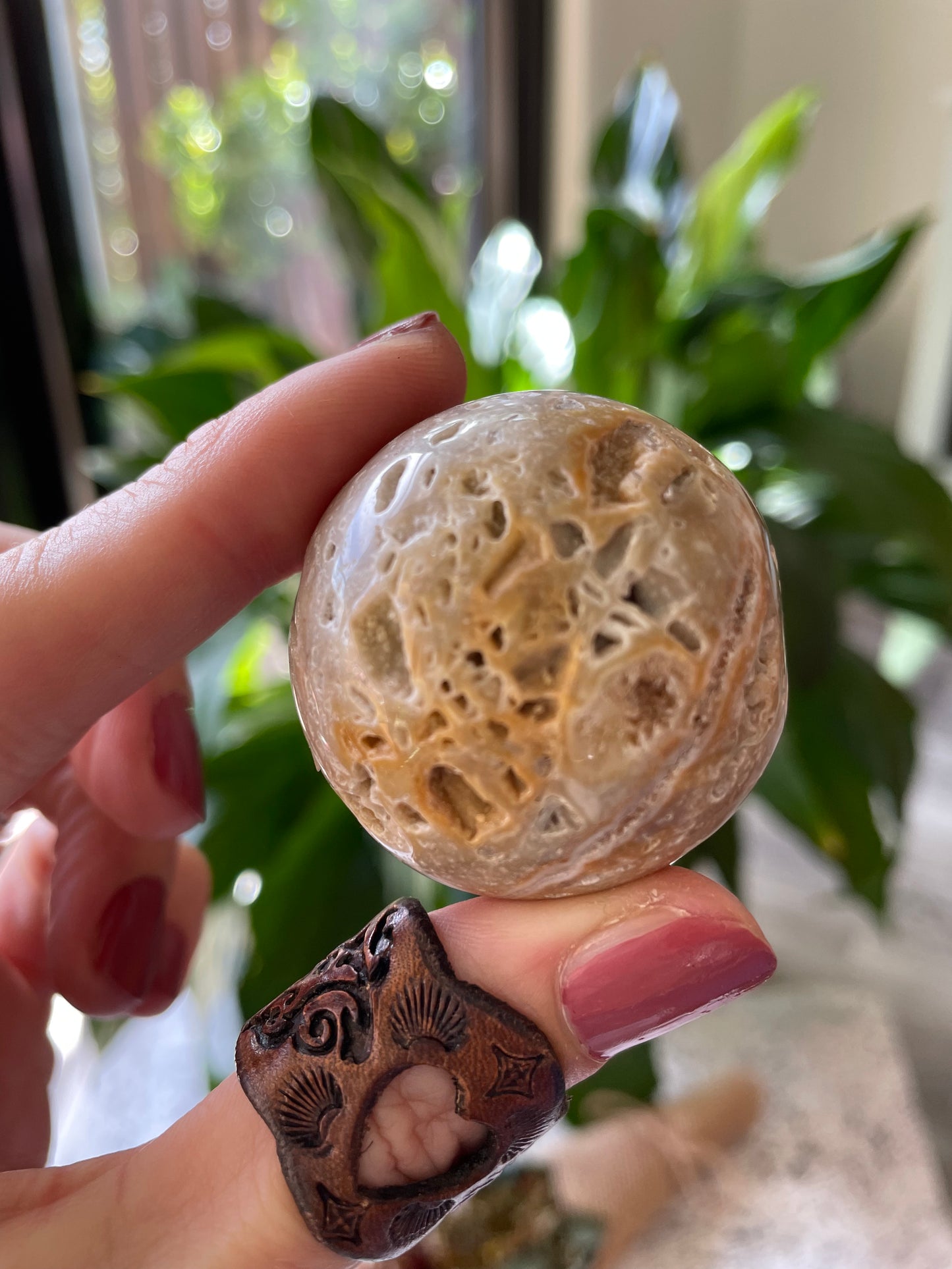 Sphalerite Sphere includes wooden sphere