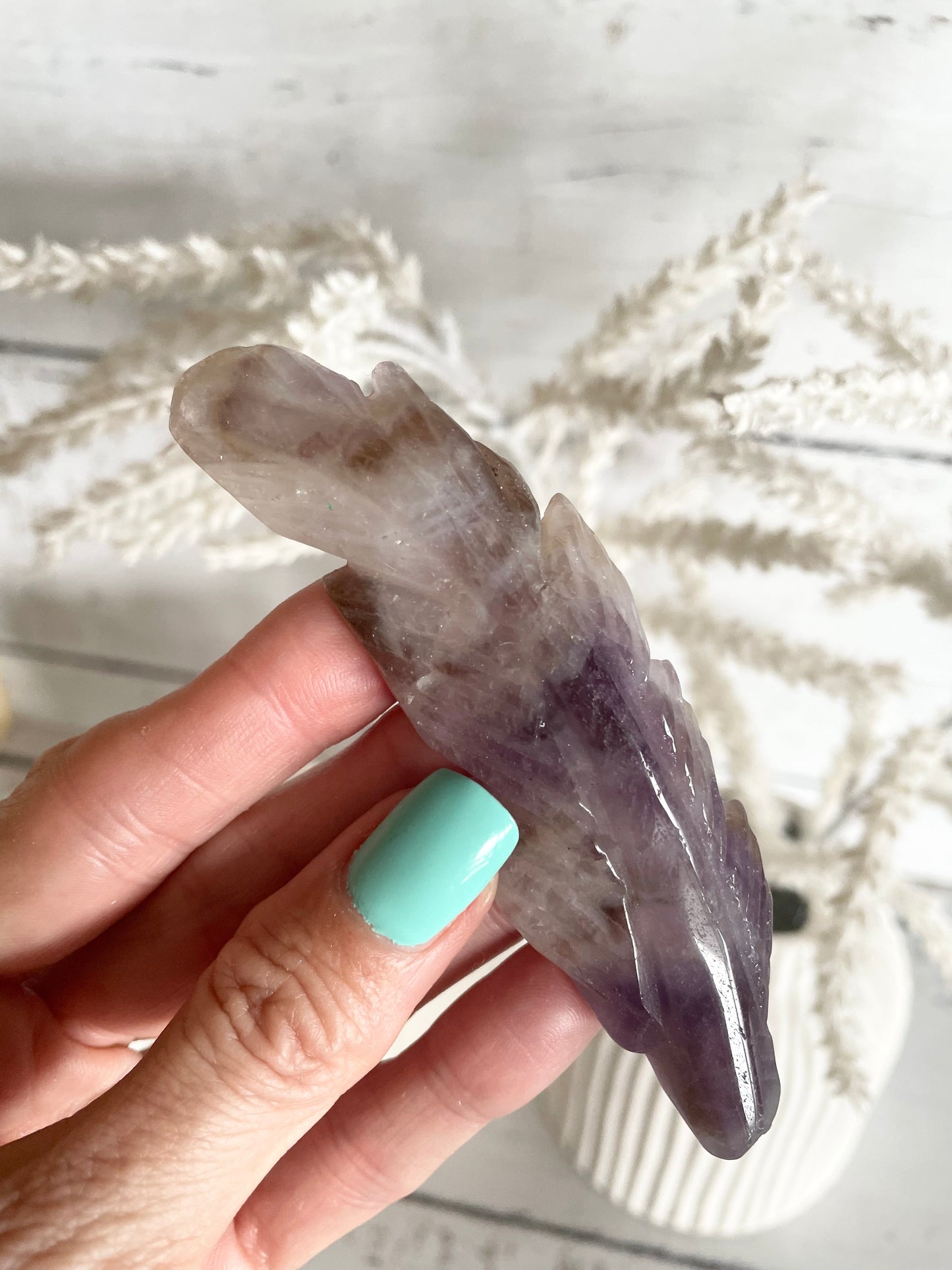 Chevron Dream Amethyst feather