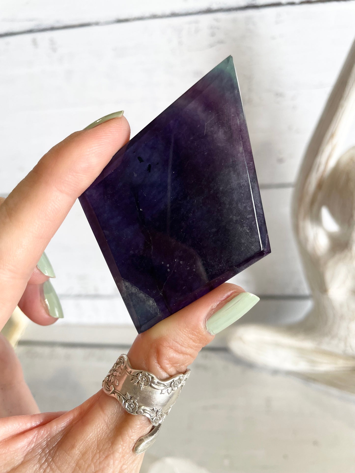 Rainbow Fluorite Diamond ~ 19