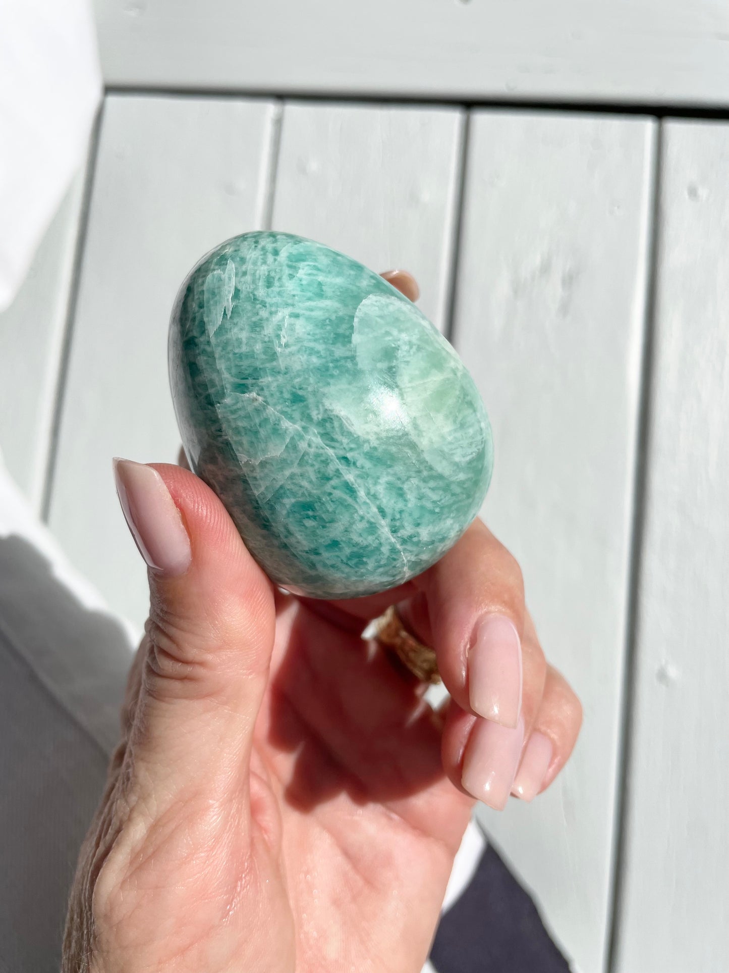 Amazonite Egg with holder