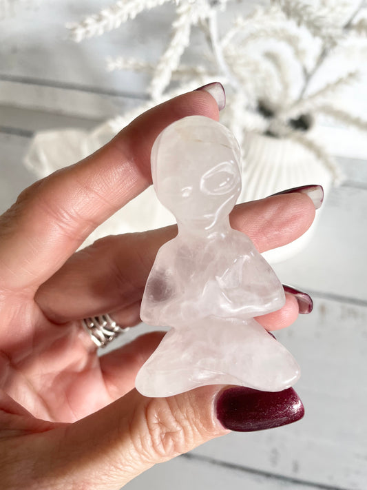 Meditating Alien ~ Clear Quartz