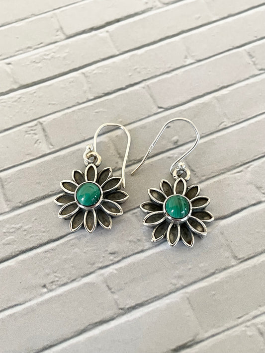 Malachite Heart Dangles