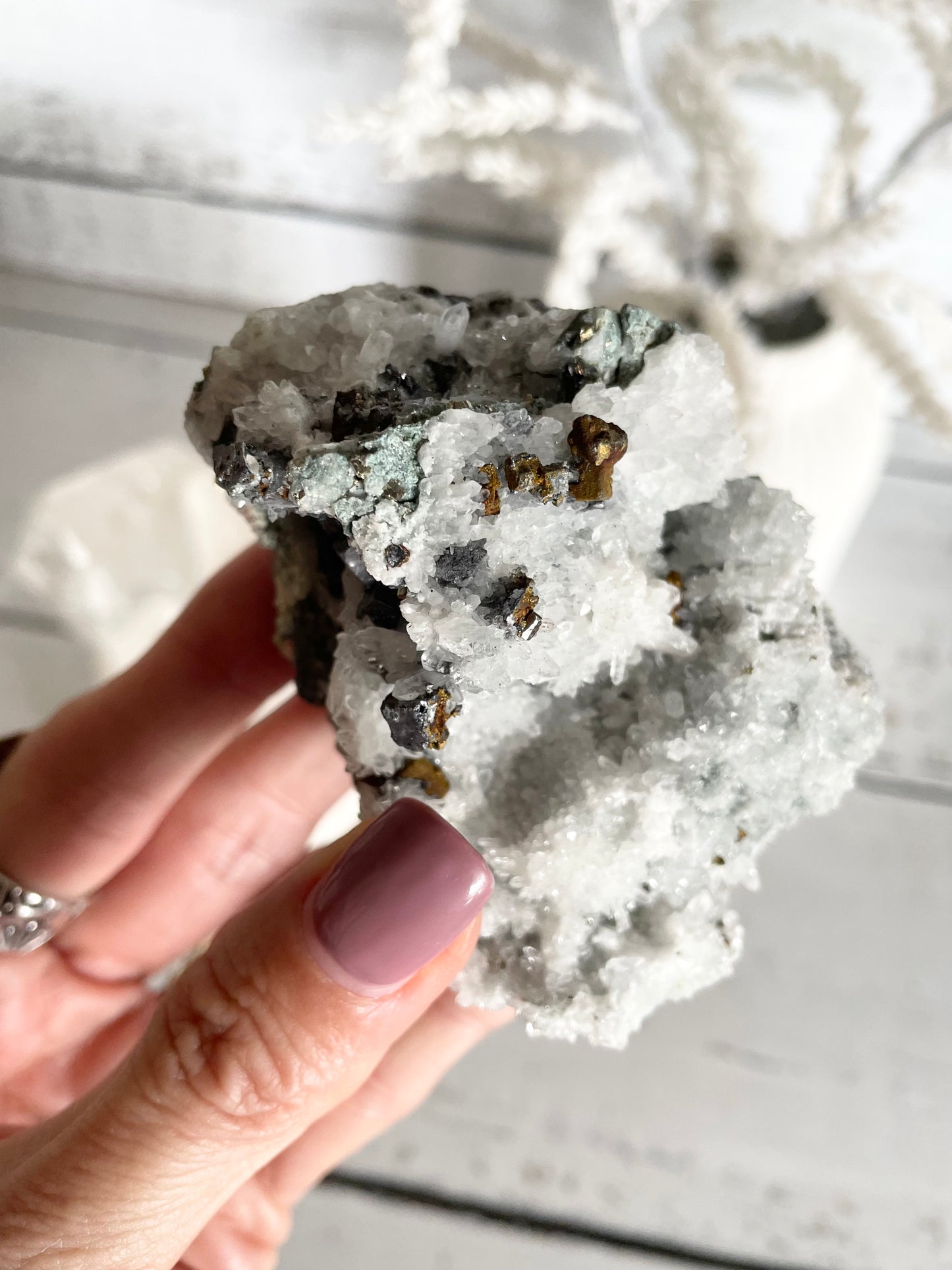 Quartz Pyrite Cluster