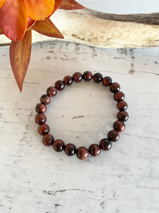 Red Tigers Eye INNER STRENGTH Healing Bracelet ©️