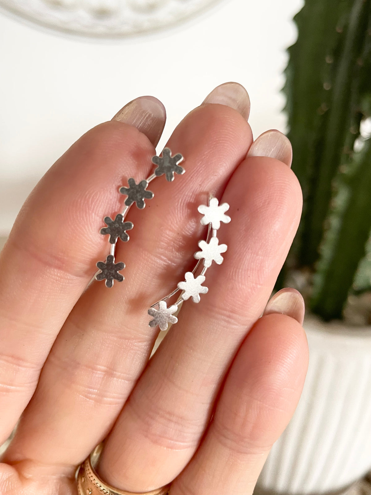 Flower Ear Cuffs