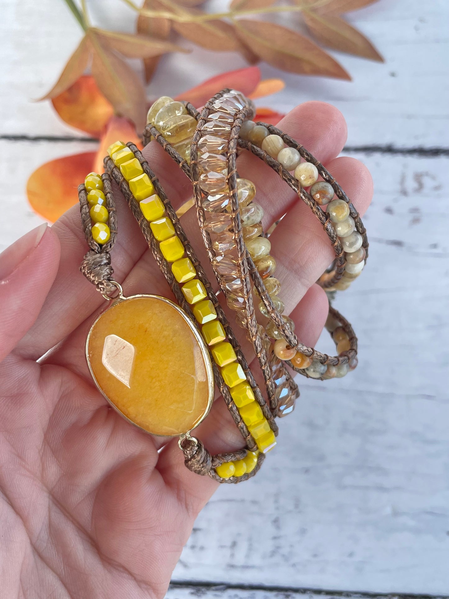 Bohemian 5 Wrap ~ Yellow Aventurine ~ Awakening