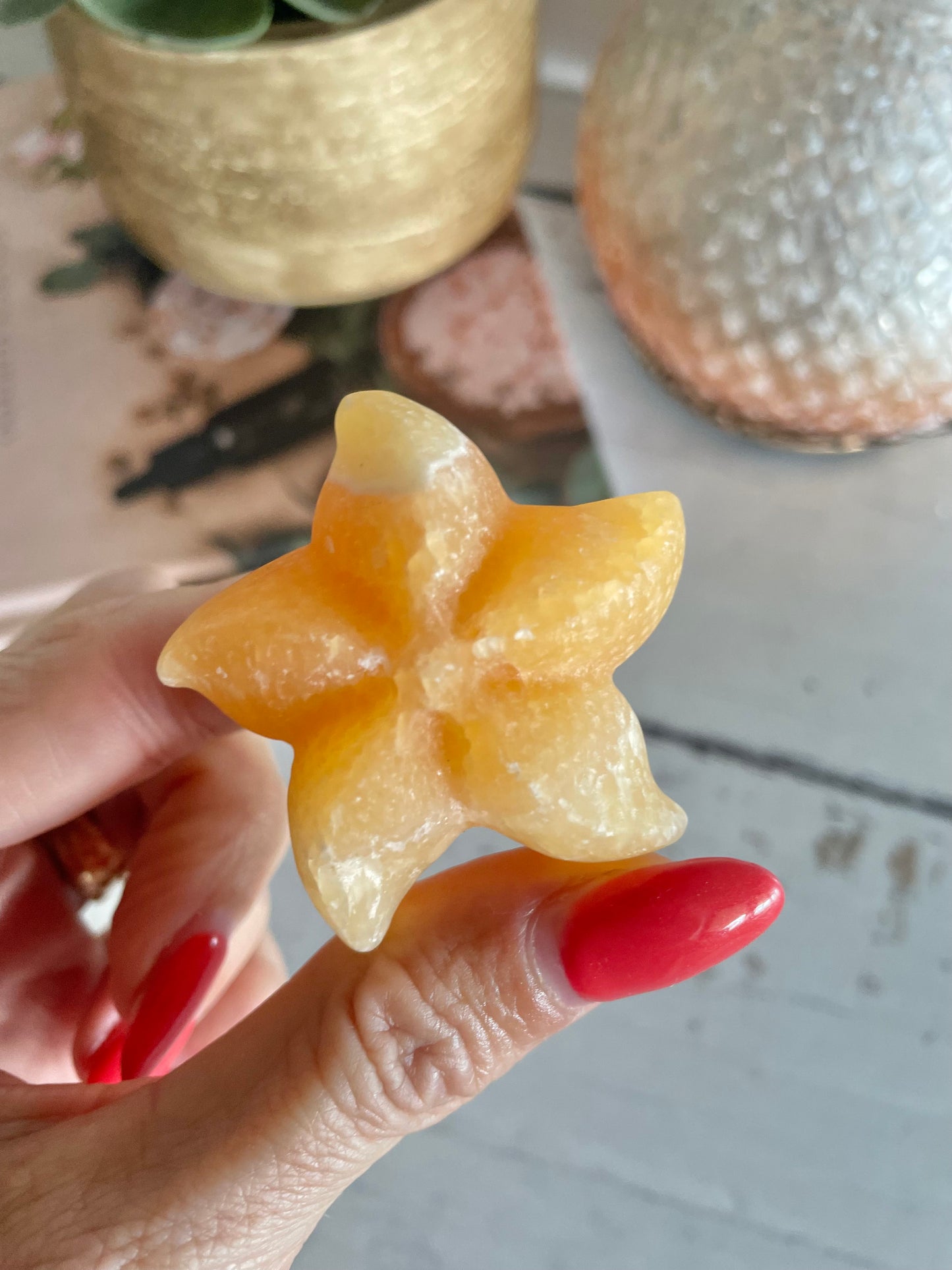 Sea Star ~ Orange Calcite