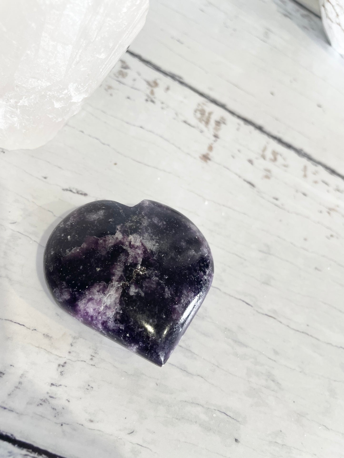 Lepidolite Heart