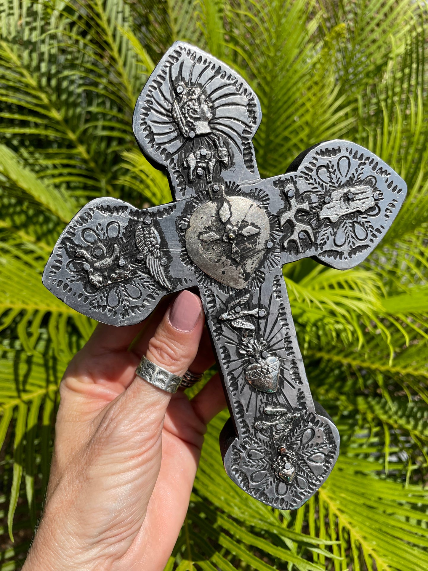 Mexican Milagro Tin Cross