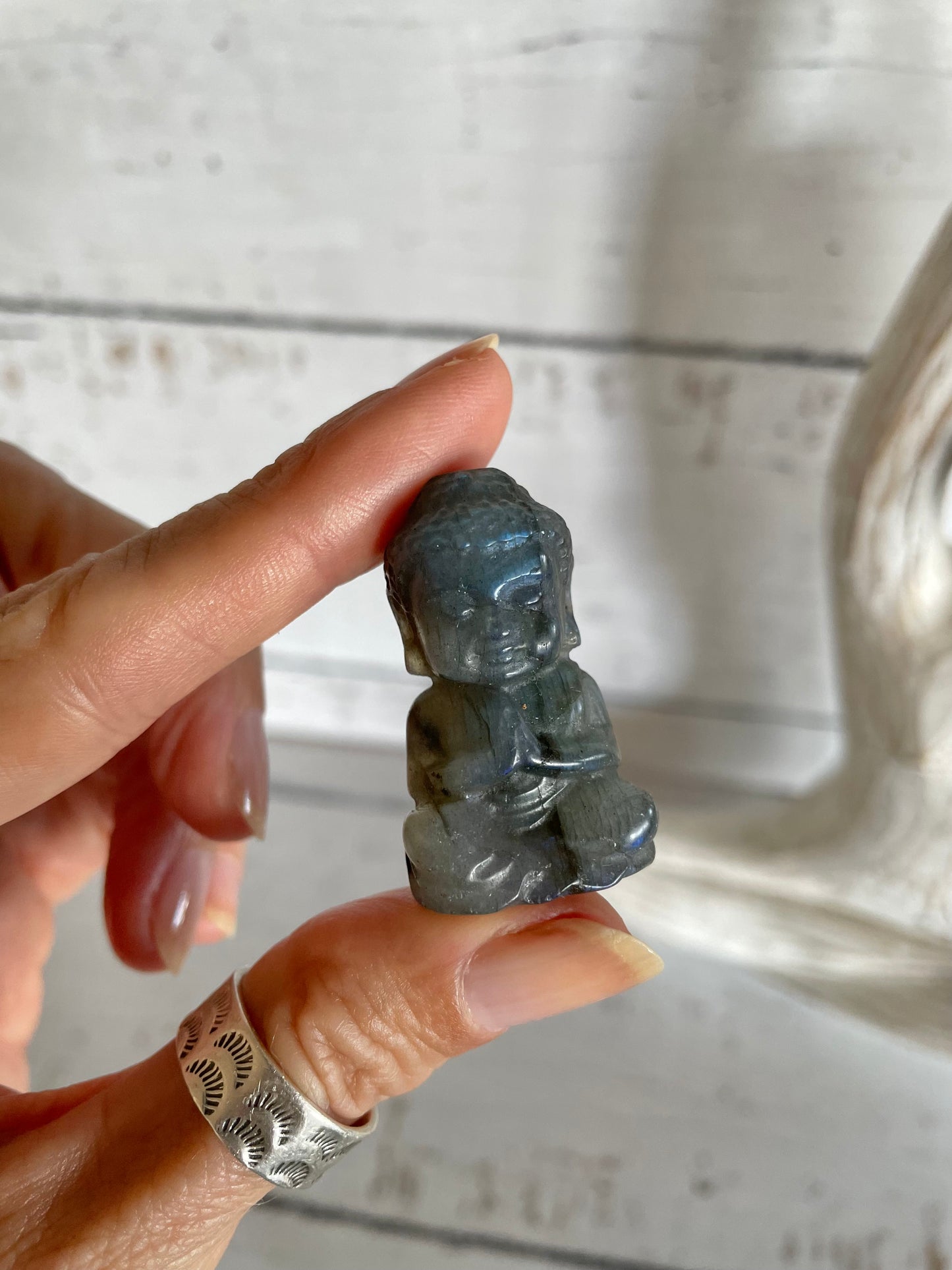 INTUITIVELY CHOSEN ~ Labradorite Buddha