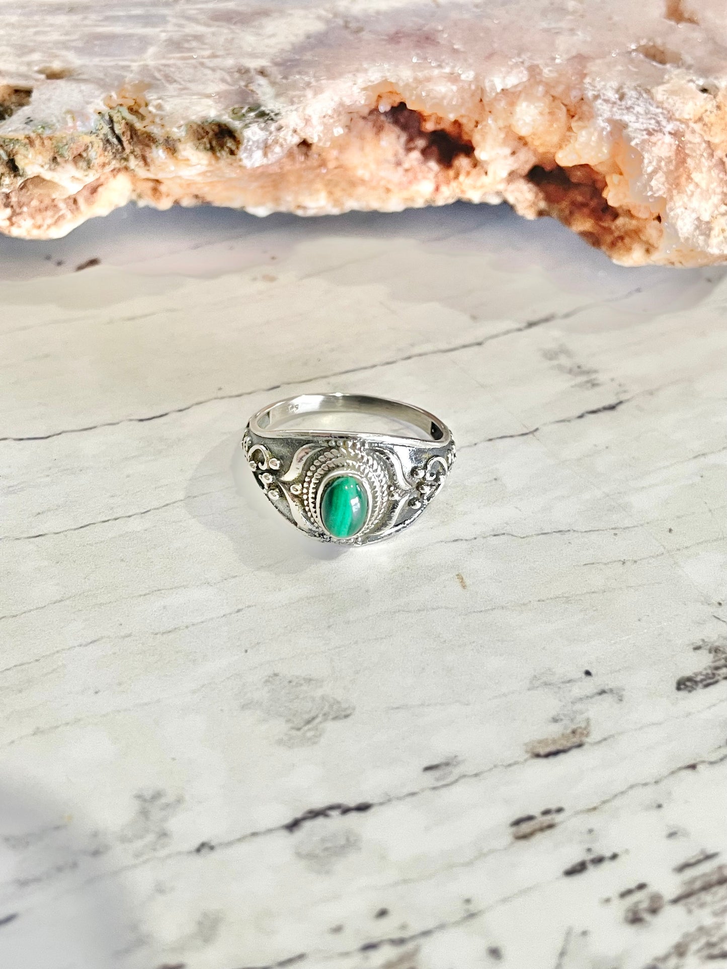 Malachite Ring ~ size 8